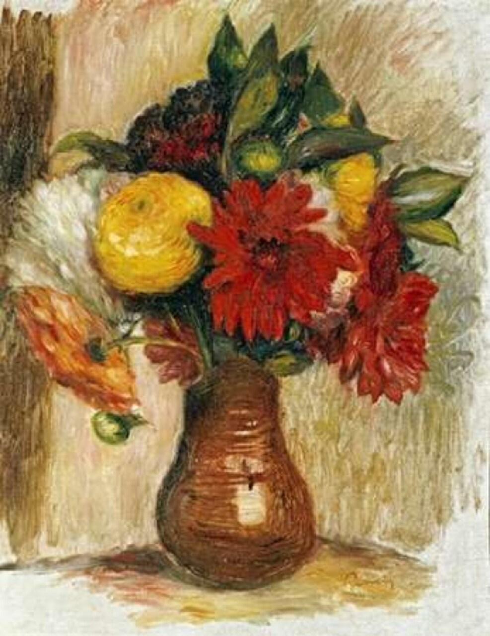 Bouquet De Fleurs Au Pichet De Terre Poster Print by Pierre-Auguste Renoir - Item # VARPDX265417